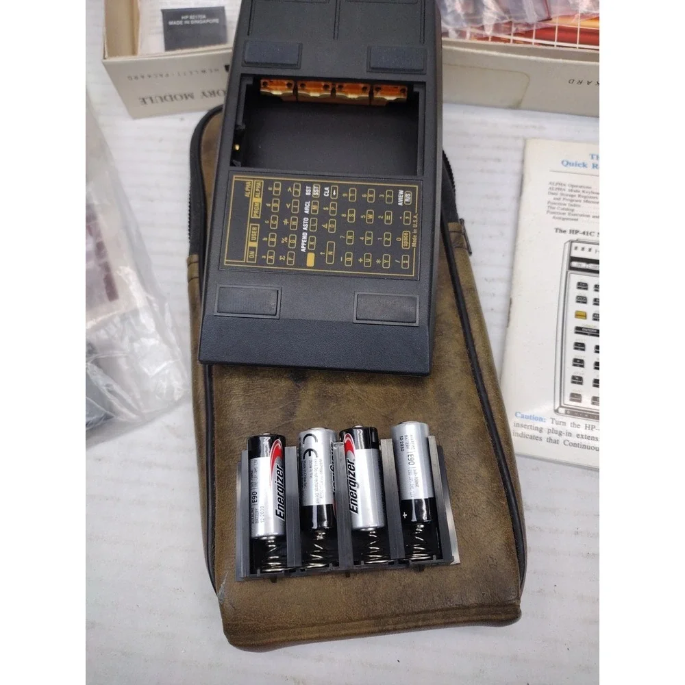 Vtg Hewlett Packard HP-41C Calculator Collection Memory Mod Math Games PAC Books